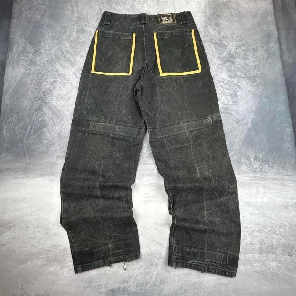 Marithe Francois Girbaud Jeans Black Baggy Y2K Workwear Hip Hop Mens 32x33
